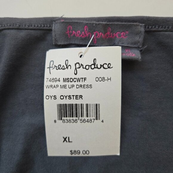 NWT Fresh Produce Midi Wrap Me Up Dress Oyster (med Gray) - Sz XL - Picture 8 of 11